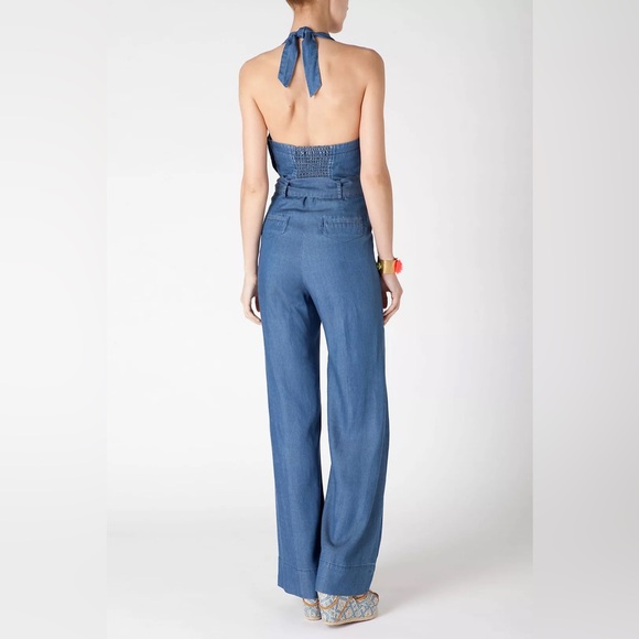 Measurements updated. Anthropologie Sharlene halter jumpsuit - Picture 5 of 16